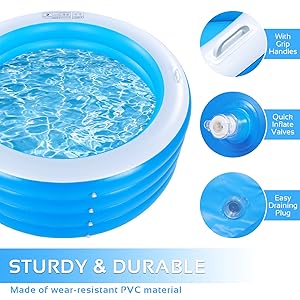 Swim Center Round Inflatable Outdoor Above Ground Swimming Pool
