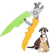 Histotree Yellow Green Large Dog Nail Clipper with Guard Dog Nail Trimmer | Stainless Steel Blade...