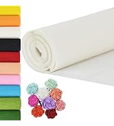 BEISHIDA White Crepe Paper Roll, 9.8 Inch Wide 8ft Long Crepe Paper Sheet for Flower Making, Wedd...