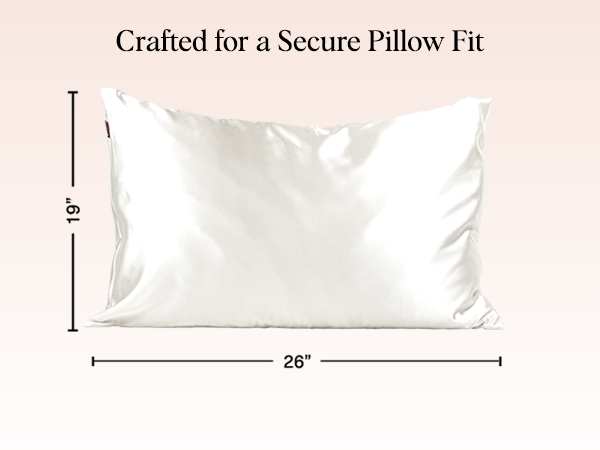 65881 Kitsch Satin Pillowcase Queen size and Standard 2pack - Ivory