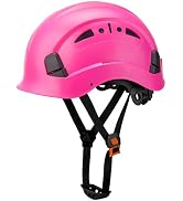 Vented Hard Safety Helmet, ABS Work Helmet with Adjustable 6-Point Suspension, ANSI Z89.1 Certifi...