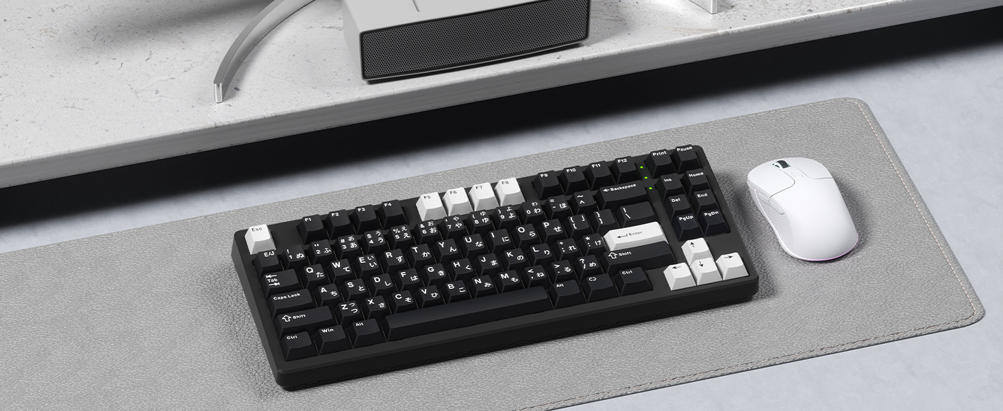 black Japanese keycaps