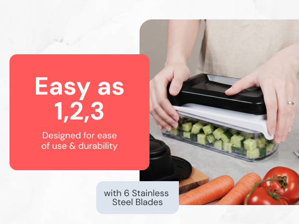 Fullstar Pro Core Chopper and Mandoline Slicer is easy to use and durable