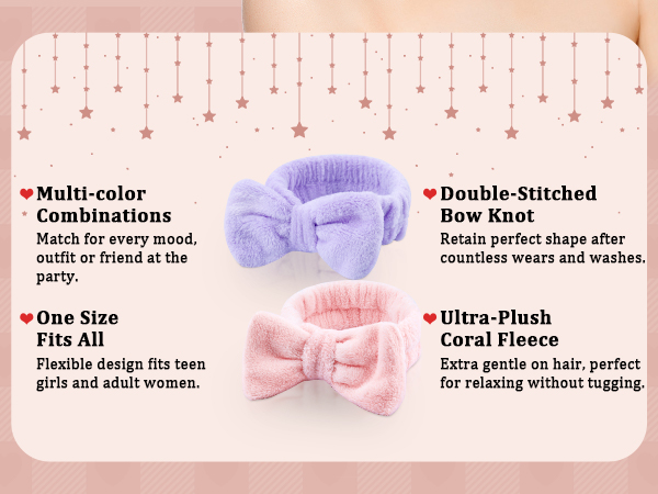 stocking stuffers spa skincare makeup washing face headband hair band accessories women girls
