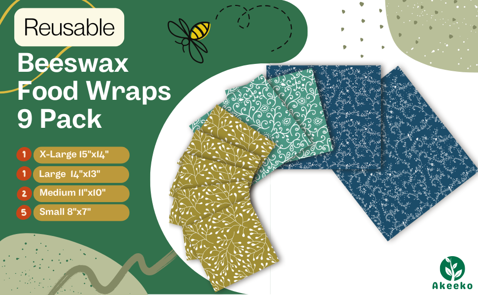 Beeswax Food Wraps 9 Pack
