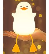 Amaredom Cute Duck Night Light, Squishy Duck Lamp, Silicone Dimmable Nursery Nightlight, Recharge...