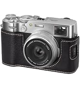 VOVMOEYA X100VI Camera Case,PU Leather Camera Half Case Compatible with Fujifilm X100VI Digital C...