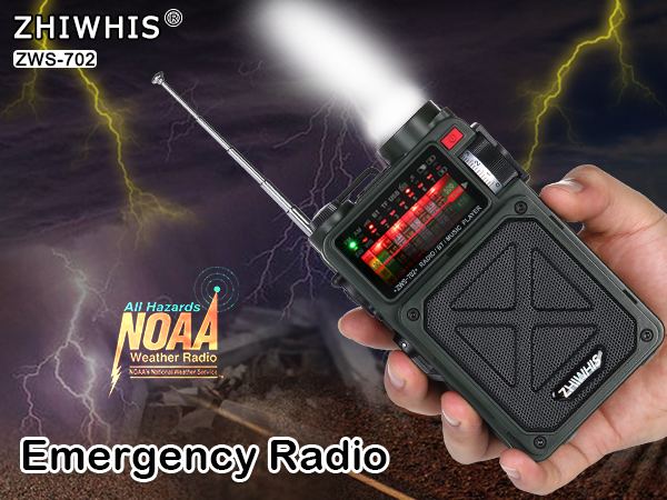 Emergency Radio Shortwave Radio, Portable AM FM SW WB Receiver with Bluetooth