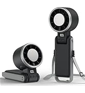 PlayHot New Portable Handheld Turbo Fan, 10m/s High Speed, 100 Speed Stepless Control with Air Tu...
