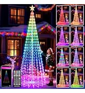 Joomer Christmas Tree Star Lights, 9FT 460LED Smart Orange Purple Light with Remote Timer Music S...