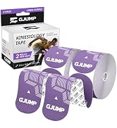 GJUMP Kinesiology Tape, 40 Count Precut Strips 2 Rolls, Original Cotton Elastic Athletic Tape for...