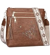 KITEVIUN Medium Crossbody Bags for Women, Butterfly Cut-out Sparkling Shoulder Handbag, Crossbody...
