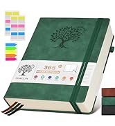 PERCUN A4 Lined Journal Notebook,365 Page Large Leather Journals for Writing Women Men,Hardcover ...
