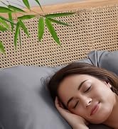 BEDELITE Cooling Pillow Cases for Hot Sleepers & Night Sweats, Rayon Derived from Bamboo, Grey Pi...