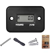 Yooreal Digital Inductive Hour Meter,Gas Engine Hr Meters,Dirt Bike,Waterproof IP68,for Various o...