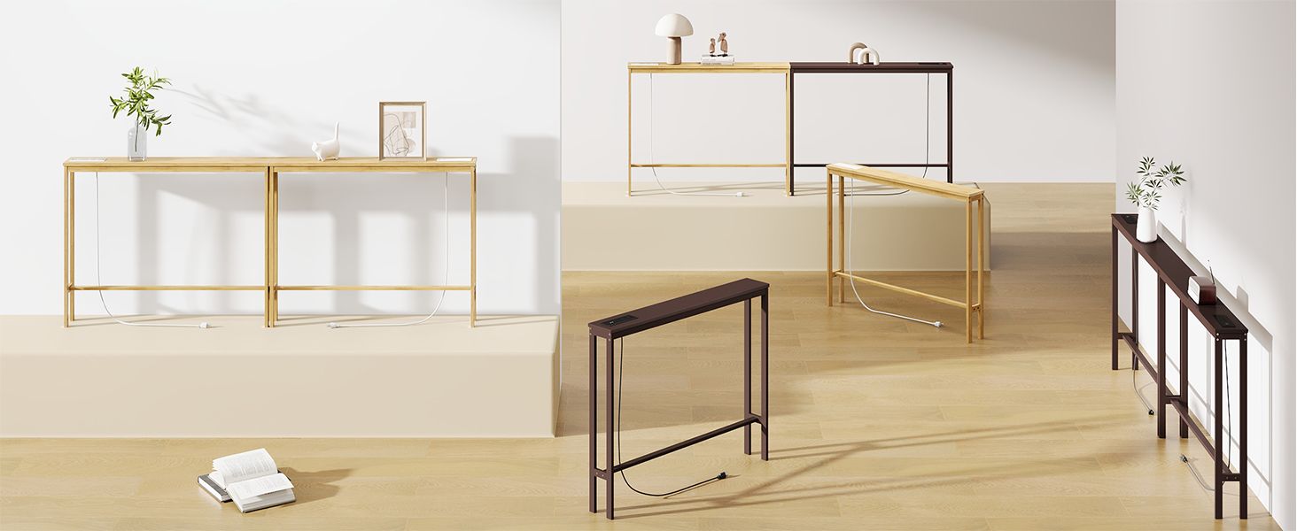 narrow console table