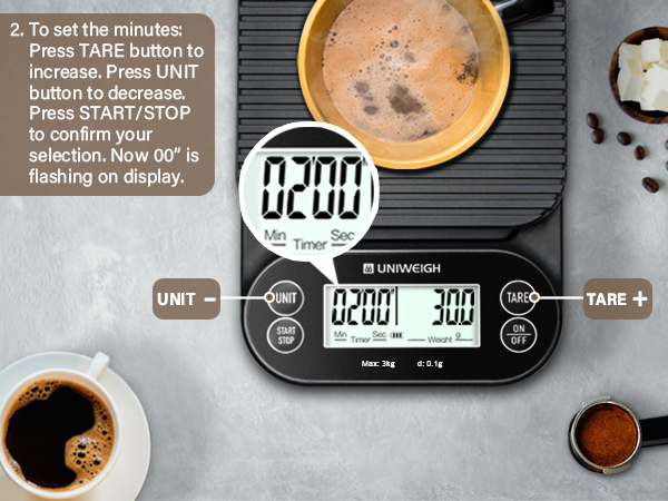 espresso scale with timer