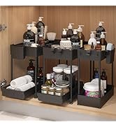 Sevenblue 3 Packs Under Sink Organizer, 2-Tier Multi-Use Kitchen Bathroom Organizers and Storage ...