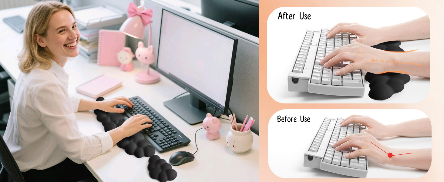 Keyboard Wrist Rest Mouse Wrist Support Set