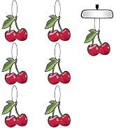 6 Pcs Cherry Car Air Fresheners, Funny Cherry Air Fresheners Long Lasting Cute Mirror Scented Han...