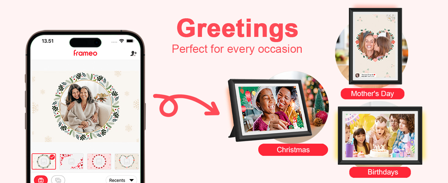 FRAMEO 10.1 Inch Smart WiFi Digital Photo Frame Digital Picture Frame