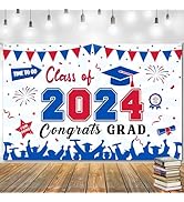 Large 72x44 Inch Graduation Backdrop 2024, Congrats Grad Banner, Graduation Decorations Class of ...