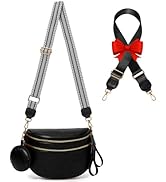 CEUTNIZ Brown PU Leather Bum Bags for Women Crossbody Sling Bag Large Fanny Pack Trendy Leather B...