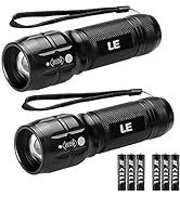 LE LED Flashlights LE1000 High Lumens, Small and Extremely Bright Flash Light, Zoomable, Water Re...