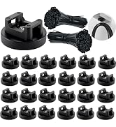 ZyCooom 225 Pieces Magnetic Cable Ties Set, 25 Magnetic Zip Tie Mounts with 200 Cable Ties, Stron...