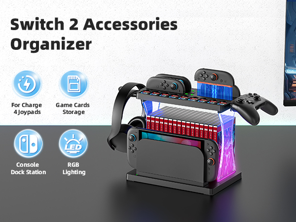 Switch 2 Accessories Organizer