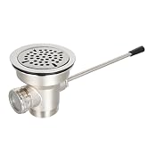 3-1/2 Inch Commercial Sink Drain with Lever Handle Kitchen Sink Opening Waste Drain Valve