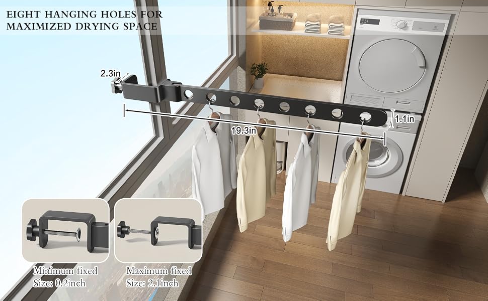 cloth drying rack with 8 hanging holes