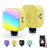 IFOOTAGE RGBW LED Camera Light, Smart APP Control Video Camera Light, 2000mAh Rechargeble Portabl...