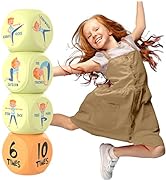 Skywin Kids Yoga Dice - 2 Pack Fun Exercise Dice for Kids Solo or Group Classes, 6-Sided Foam Wor...