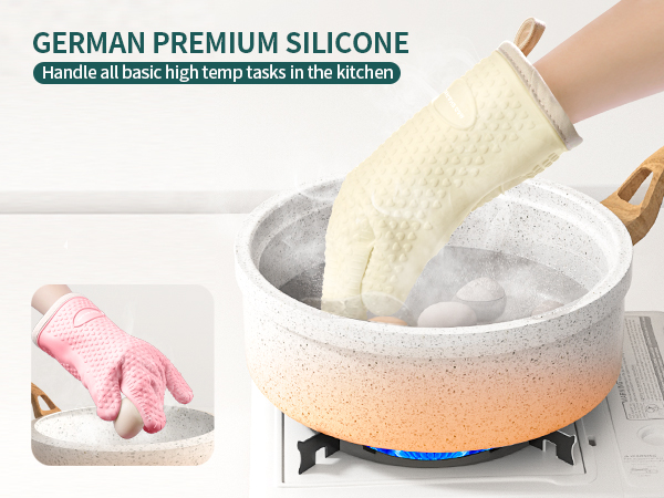 silicone oven mitts pair