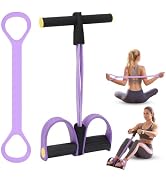 TOMSHOO 2Pack Resistance Bands with Handles Multifunction Tension Rope Exercise Bands Yoga Pedal ...