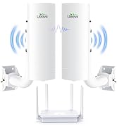Wireless Bridge Point to Point Outdoor CPE452Kit, with AX3000 WiFi Router, Adjustable Pole Mount,...