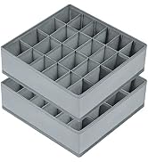 Joyoldelf Sock Drawer Organizer Divider 2 Packs Underwear Organizer, 24 Cell Closet Organizers an...