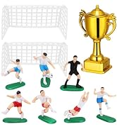 Angoily Soccer Cake Topper, Soccer Cupcake Toppers Player Model Decor, Football Sports Themed Cak...