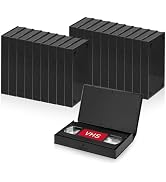 T WaveTree Standard Black VHS Cases, VHS Album Case with Outer Clear Sleeve (20 Pack)