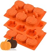 WMKGG 3 Pack Pumpkin Silicone Mold, 6-Cavity Pumpkin Cake Pan for Baking Muffin Cupcake Chocolate...