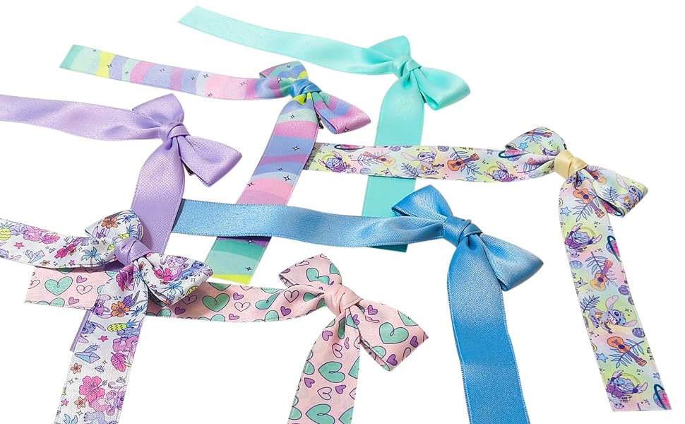 Stitch Long Tail Hair Bow Set