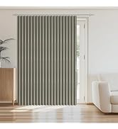 AJAZZ 100% Blackout Accordion Door Curtain 98"x84" Grey - Magnetic Folding Room Divider, No-Drill...