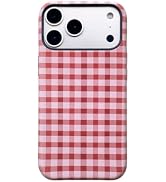 Reezaddin Gingham Phone Case for iPhone 17 Pro 6.3 inch,Compatible with Magsafe,Cute Retro Checke...