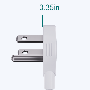 0.35 inch ultra thin flat plug