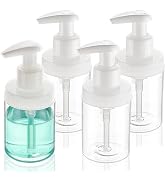 Cosywell Pump Bottle Dispenser 4oz/120ml 4 Pack Plastic Lotion Dispenser Bottles Wide Mouth Jar S...