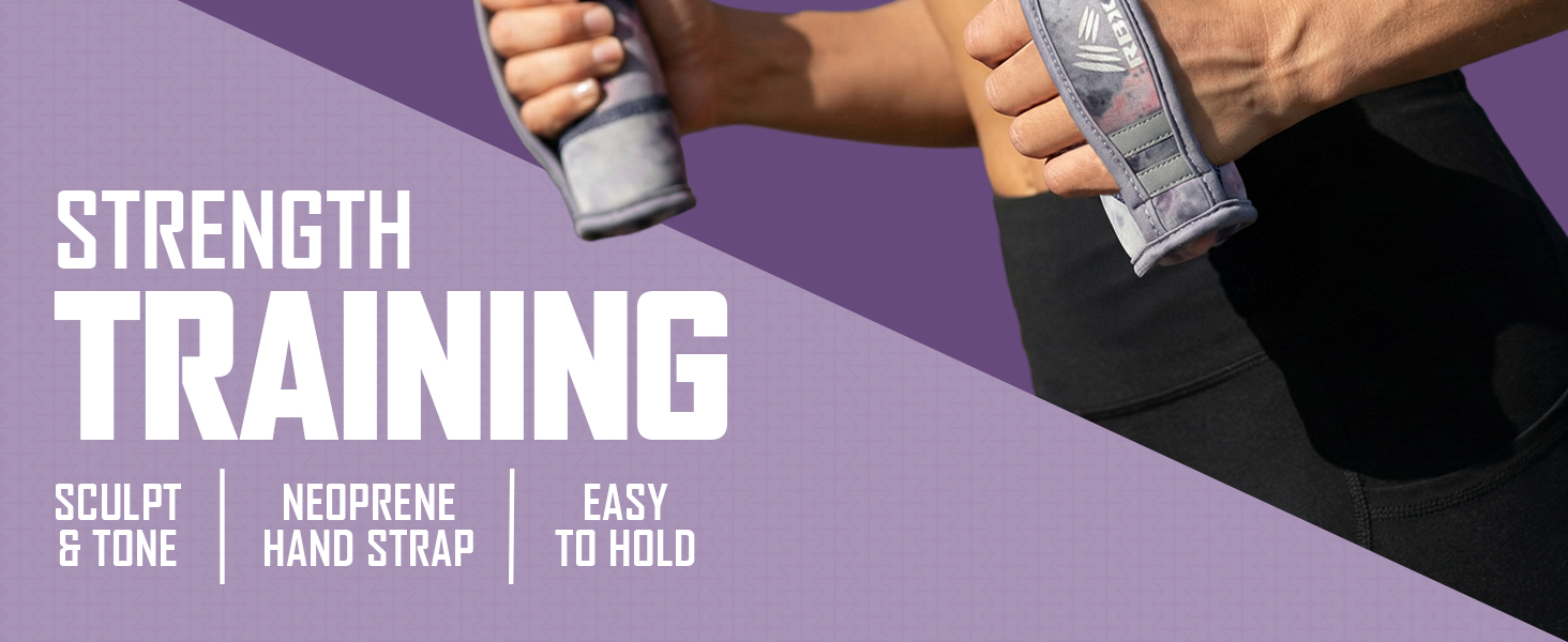 Neoprene walking weights with reflective strip for safe, comfortable strength training