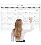 Large Dry Erase Calendar for Wall - Undated 1 Month Wall Calendar, 40