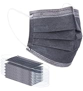 Borje Grey Disposable Face Mask 100 Pcs Grey Face Masks 3 Ply Protection Masks