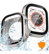 2-Pack Goton Waterproof Case for Apple Watch Ultra Screen Protector 49mm, 360 Protective Glass Fa...